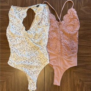 Bundle 2 lace Bodysuits summer festival boho small windsor